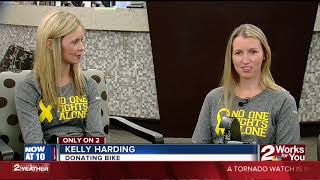 Route 66 Marathon competitors donate bike [upl. by Nedloh]