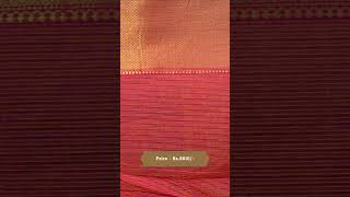 Pink amp Orange stripes silk cotton saree silkcottoncollection silkcotton [upl. by Naihs]