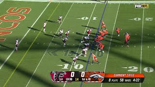 Bo Nixs 12yard TD pass to Nate Adkins opens scoring in FalconsBroncos [upl. by Nairred]