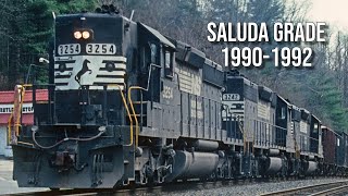 Norfolk Southern Trains on Saluda Grade 19901992 [upl. by Afra901]