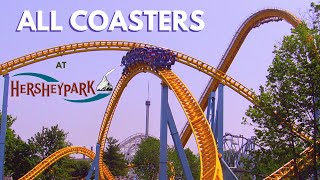 All Coasters at Hershey Park  OnRide POVs  Front Seat Media [upl. by Yra]