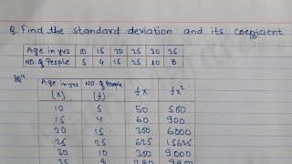 Statistics  Find The Standard Deviation and Its Coefficient of Discrete Series [upl. by Nisse]