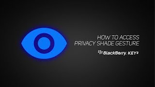 How to access BlackBerry Privacy Shade Gesture [upl. by Sina]