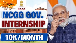 Stipend 10kMonth  NCGG Internship  Gov Internship  Career Maze [upl. by Arinay]