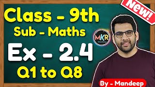 Class 9 Maths Ex 24 Q1 to Q8  Chapter 2 Polynomials  NCERT  MKR [upl. by Anilra839]