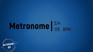 178 BPM 34 Metronome 30 min [upl. by Eldoree]