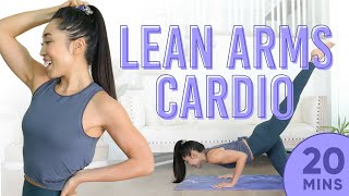 20 Minute Lean Arms Cardio Pilates Workout  7 Day Arm Challenge do this video every day [upl. by Yrram]