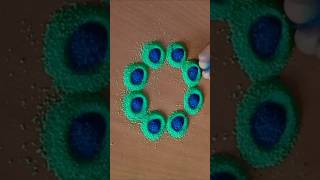 easy rangoli design  rangoli youtubeshorts viralshorts [upl. by Ahsitam]