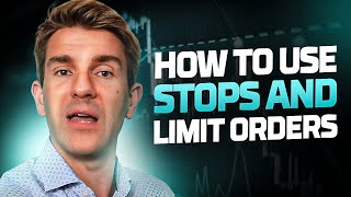 How to Use Stops and Limit Orders to Exit or Get into Trades 👍 [upl. by Frolick]