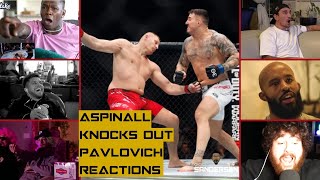 ASPINALL KOS PAVLOVICH REACTIONS AT UFC 295  ADESANYA OMALLEY HOLLOWAY amp MORE [upl. by Otilia]