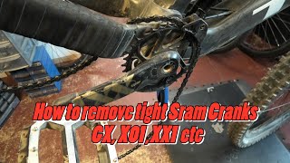 How to remove tight Sram GX or X01 Cranks srameagle sramgx [upl. by Con]