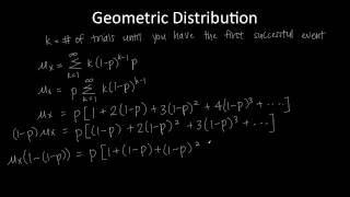 Geometric Distribution  Expected Value [upl. by Fenelia]