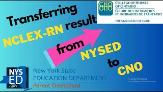 Transferring NCLEX RN results from NYSED to CNO [upl. by Adnaerb261]