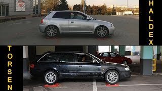 SLIP TEST  Audi S3 Quattro Haldex vs Audi S6 Quattro Torsen  4x4testsonrollers [upl. by Blain]