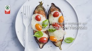 Aubergine farcie au haché et à la mozzarella [upl. by Eimac]