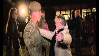 Emotional Homecoming First British troops to be withdrawn from Afghanistan arrive back at Catterick [upl. by Vanda]