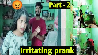 IRRITATING PRANK on sister part  2  😂😡 comedy funny entertainment irritating [upl. by Barney]