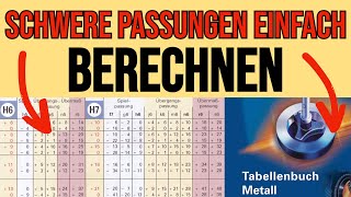 ALLE PASSUNGEN BERECHNEN FÜR BOHRUNGEN mit dem Tabellenbuch Einfach erklärt Ausbildung und Studium [upl. by Natan79]