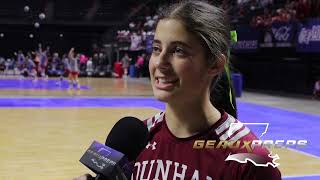 2024 LHSAA Volleyball State Tournament SemifinalPostgame Interview with Dunham [upl. by Ahsieki]