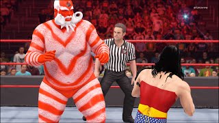 ⭐ WWE 2K22  Wonder Woman vs Fattie Mcpat ⭐ [upl. by Okim]