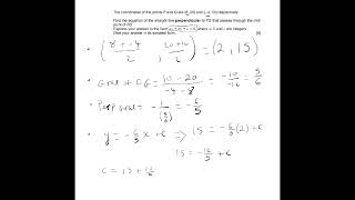 Coordinate Geometry midpoint and perpendicular lines [upl. by Enrico]