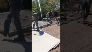 Pouring out some concrete concrete diy construction [upl. by Norm]