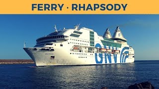 Arrival of ferry RHAPSODY in Porto Torres GNV [upl. by Baniez882]