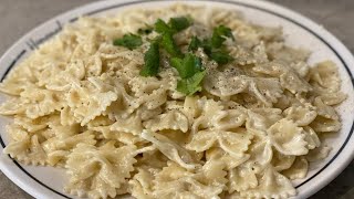 Farfalle PastaHow To Make Pasta in white sauce By cooking Inside The Kitchen Urdu Hindi [upl. by Sirroned]