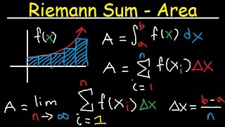 Riemann Sums  Midpoint Left amp Right Endpoints Area Definite Integral Sigma Notation Calculus [upl. by Akimat554]