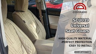 COVERADO  SCU019 Universal Seat Covers Install Process BrunerTuner [upl. by Zinck]