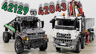 LEGO Mercedes Trucks Size Comparison  LEGO 42129 vs 42043  LEGO 42043 vs 42129  Compare Trucks [upl. by Magna465]