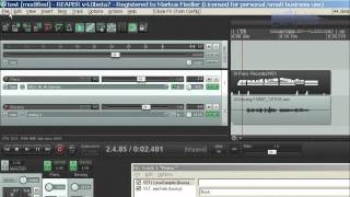 In Reaper MIDI und Audio aufnehmen und das Projekt auf CD brennen Teil 02  wwwfiedleraudiode [upl. by Dulla823]