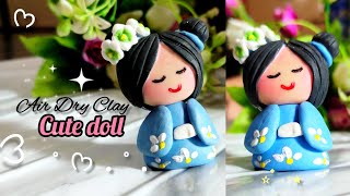 Cute Doll With Air Dry Clay  Everything Handmade and Homemade  Air Dry Clay Craft Ideas [upl. by Htiffirg]