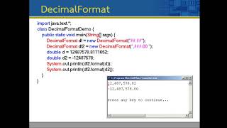 Lec10 API 12 DecimalFormat [upl. by Laure]