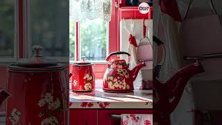 SMALL KITCHEN with RED Vintage Charm [upl. by Micro]