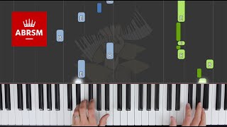 Minuet in A  ABRSM Piano Grade 2 2021 amp 2022 A2  Synthesia Piano tutorial [upl. by Kirk375]