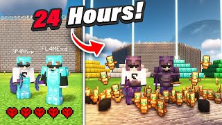 We Spent 24 Hours Getting EXTREMLY RICH in Minecraft Hardcore [upl. by Augusto842]