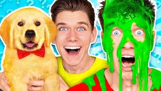 Dogs Pick our Mystery Slime Challenge Learn How To Make the Best DIY Funny Switch Up Oobleck Game [upl. by Anemaj]