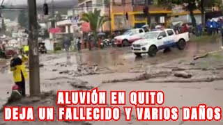 Nuevo aluvión deja severas afectaciones en el sector La Gasca en Quito [upl. by Fred]