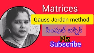 maths1a matrices  Gauss Jordan Method  video 1 [upl. by Joette]