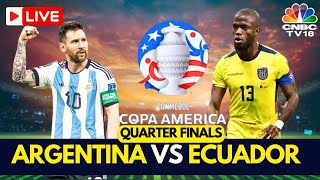 🔴Argentina vs Ecuador LIVE Score  Copa America 2024 Quarterfinals LIVE  Lionel Messi  USA  N18G [upl. by Atekehs996]