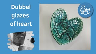 Live hartje keramiek speciaal effect glazuren met 2 verschillende  glaze heart of ceramics [upl. by Larkins765]