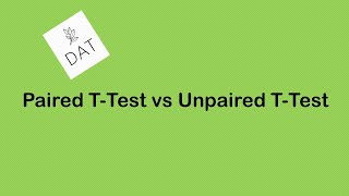 Paired TTest vs Unpaired TTest [upl. by Clareta]