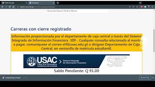 Proceso de Inscripción con cierre de Pensum  USAC [upl. by Aoht]