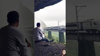 KP waterfall Khopoli 🥰🏞️ trainvideos shorts viralvideo train indianrailways video beautiful [upl. by Notsyrb]