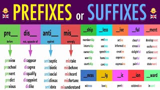 100 PREFIX and SUFFIX Words Used in Daily Conversation [upl. by Annawot707]