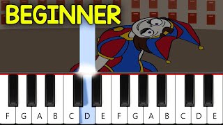 Pomni Abstracted  BEGINNER Piano Tutorial [upl. by Inajar]