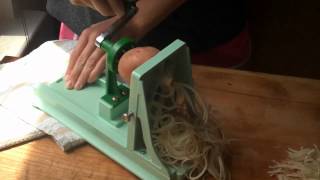 Slicing Potatoes on the Benriner Turning Slicer [upl. by Horvitz]