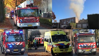 Brandweer met spoed naar een Middelbrand Industrie aan de Hoogheuvelstraat in Oss [upl. by Ddot407]