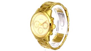 GUESS Womens U0330L1 Gold Tone Stainless Steel Multifunction Watch [upl. by Eanad]